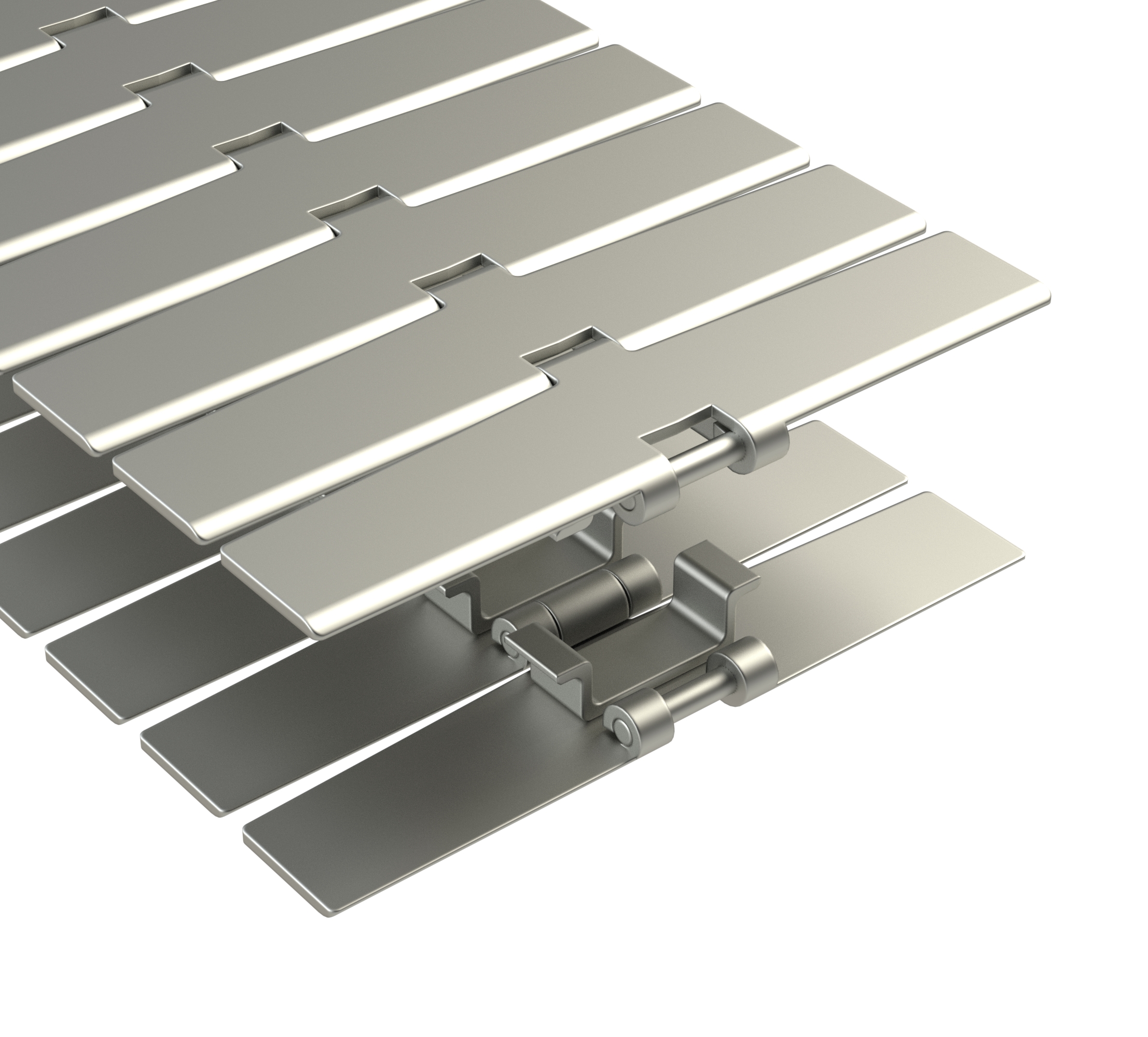 Rexnord 881TAB Side-flexing Solid Top, Material: Carbon Steel, Width: 7.5in, Pitch: 1.5in