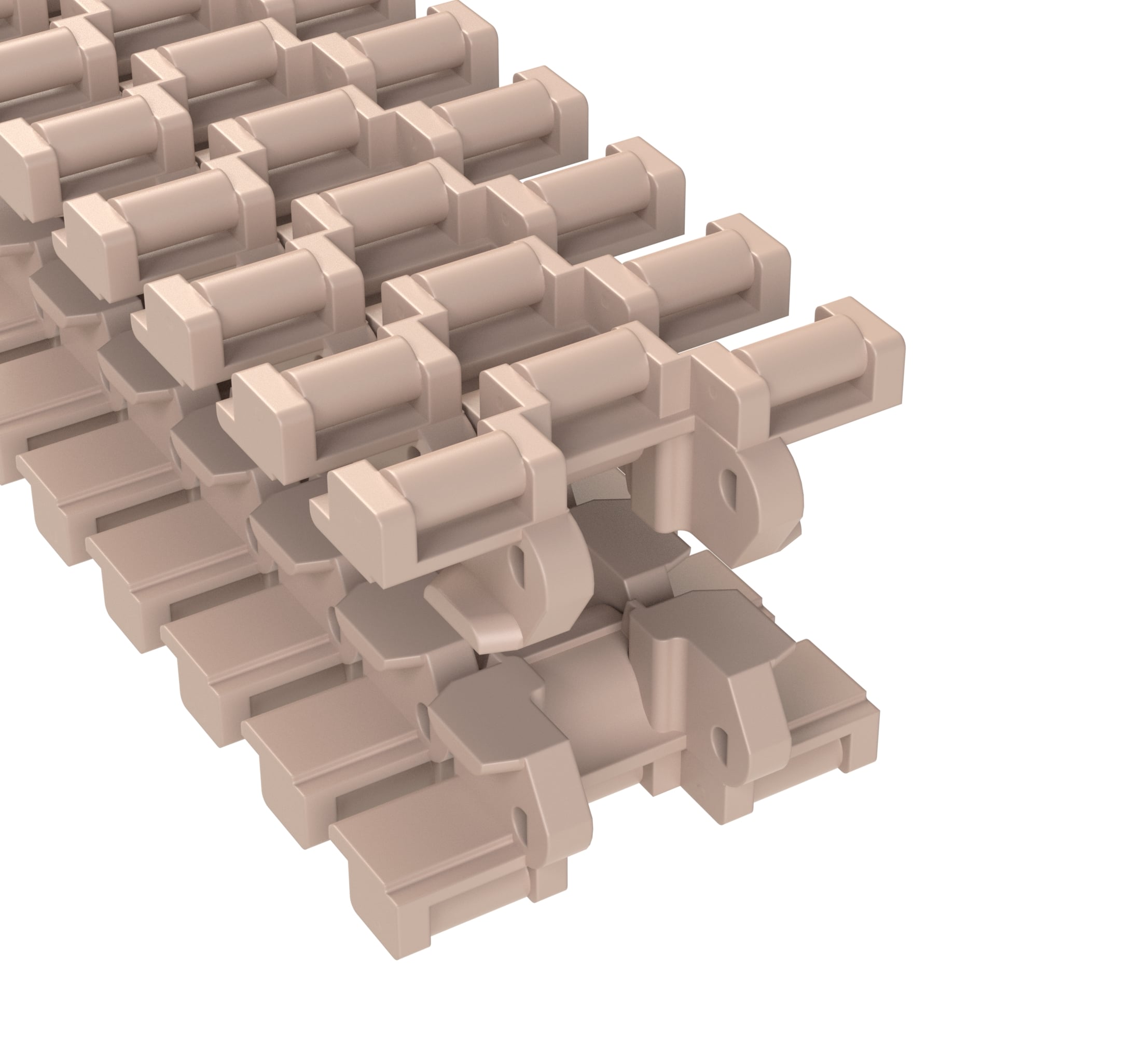 Rexnord 883TAB LBP Side-flexing Low Backline Pressure, Material: Tan Low Friction, Width: 4.5in, Pitch: 1.5in