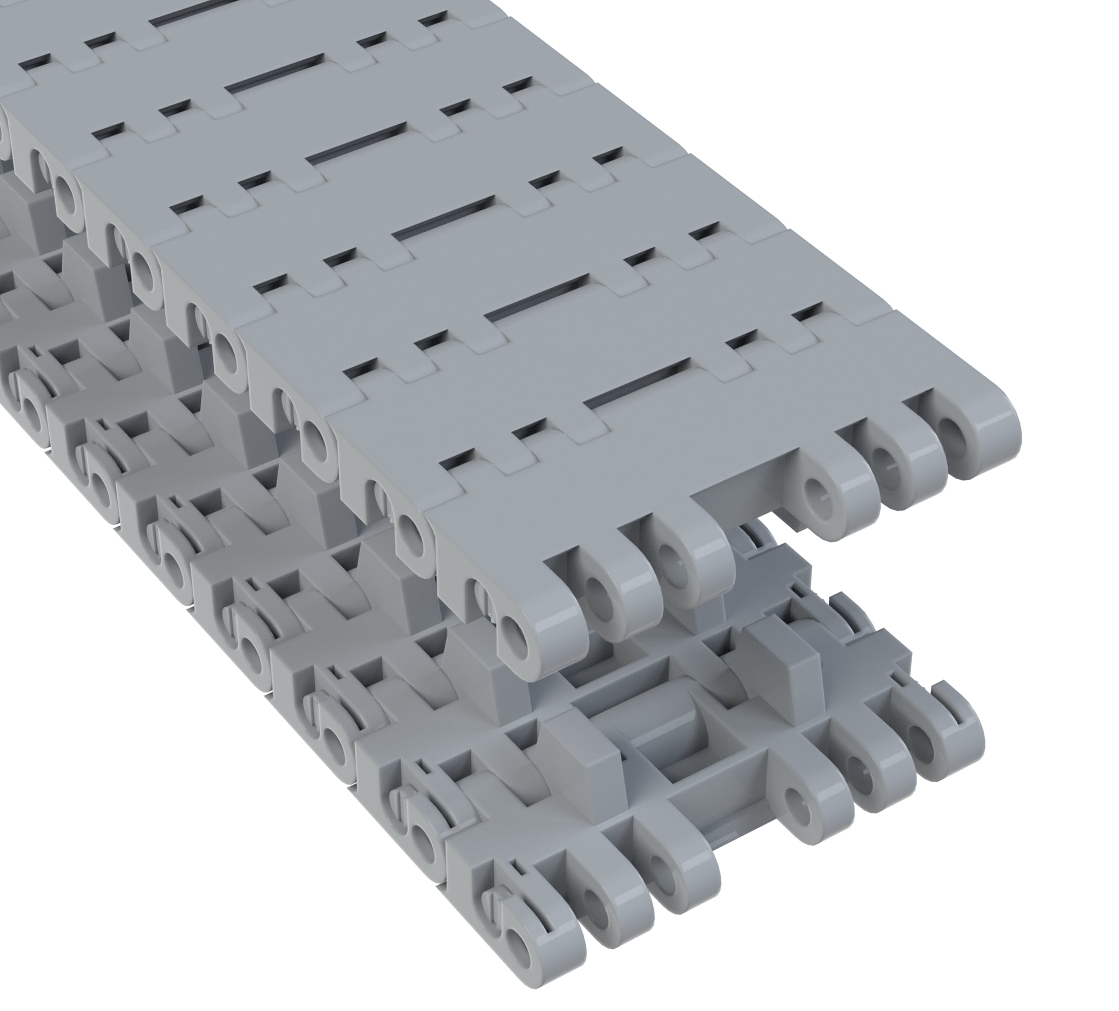 Rexnord 7705 Straight Running Solid Top, Material: Silver Platinum Series™ X, Width: 3.25in, Pitch: 1in