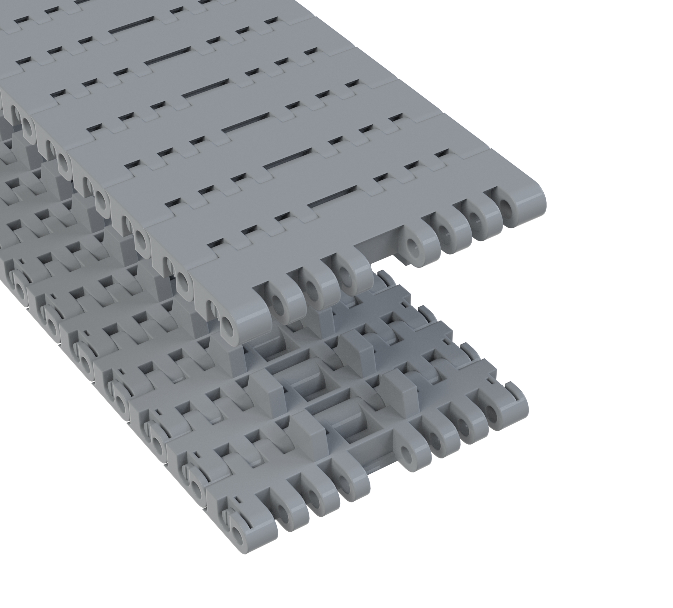 Rexnord 7705 Straight Running Solid Top, Material: Silver Platinum Series™ X, Width: 4.5in, Pitch: 1in
