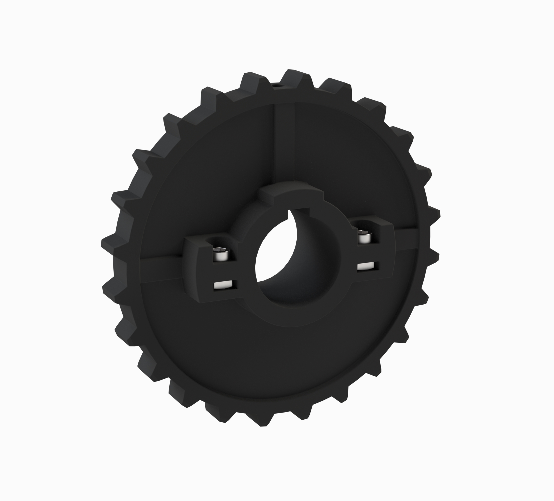 Rexnord 5700 Series Split Molded Nylon Sprocket and a 24 Teeth with 1in Round Shaft-Ready Bore with Keyway & Setscrew