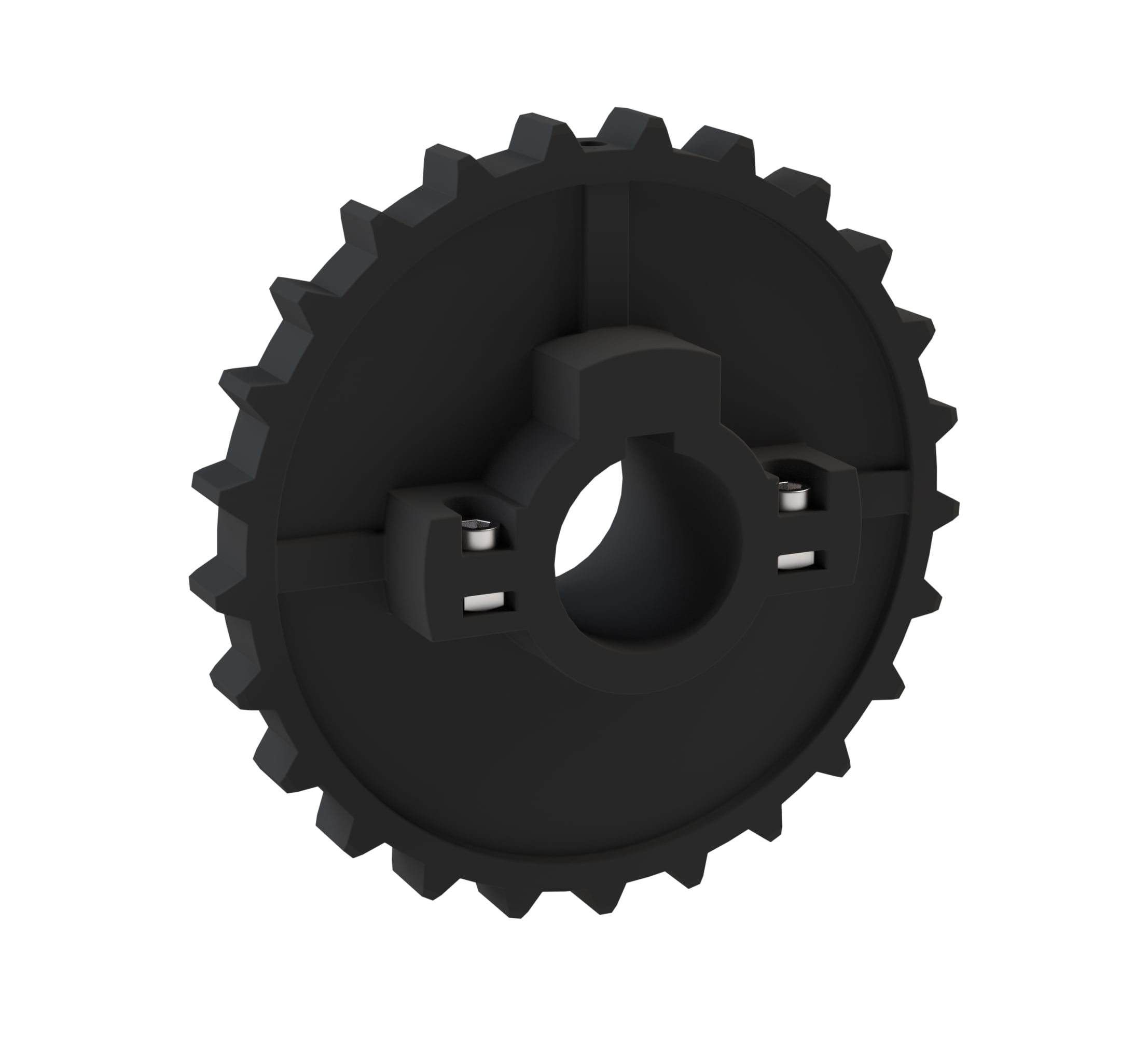 Rexnord 5700 Series Split Molded Nylon Sprocket and a 25 Teeth with 1in Round Shaft-Ready Bore with Keyway & Setscrew
