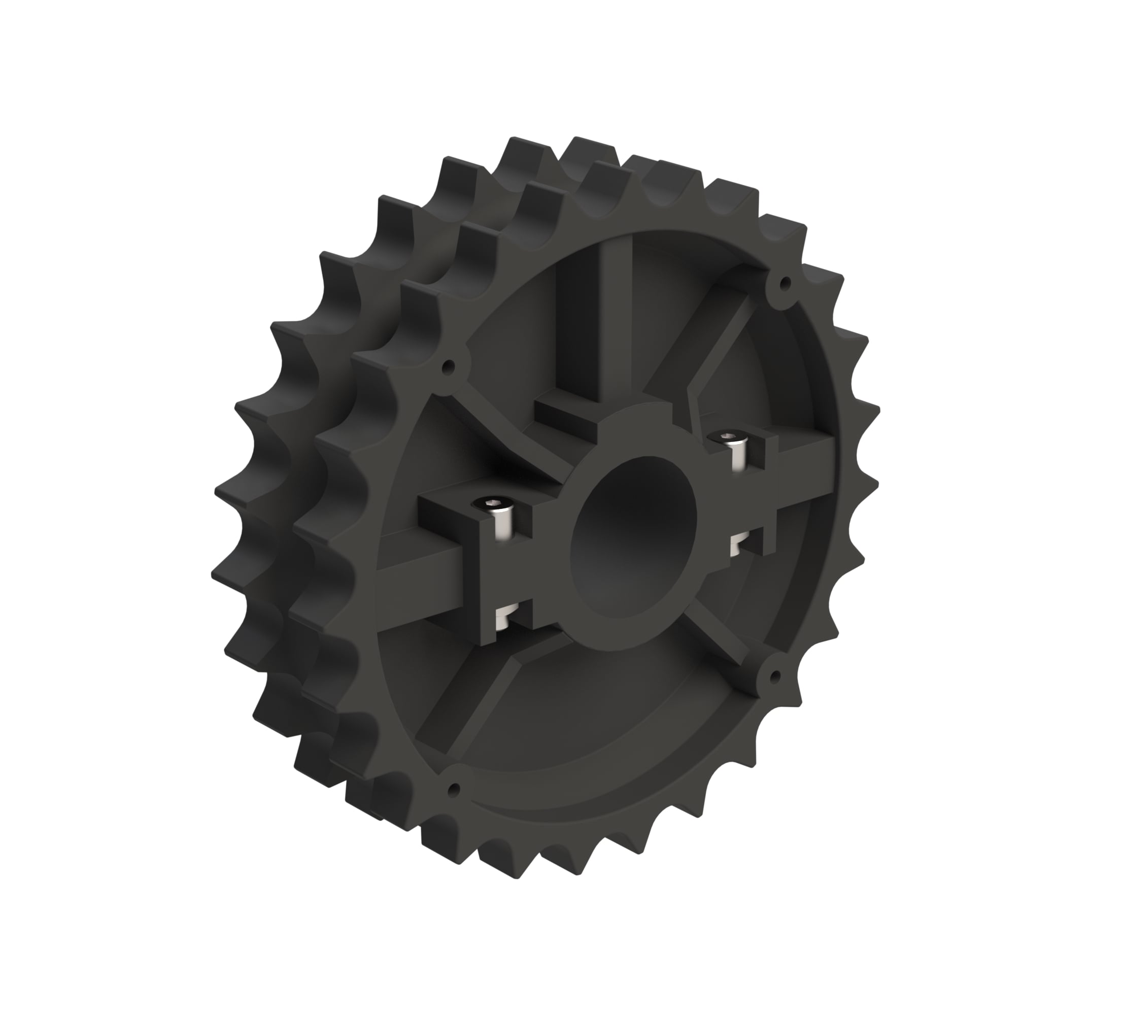 Rexnord 820 Series Split Molded Nylon Sprocket with 27 Teeth and 1in Round Idler Bore