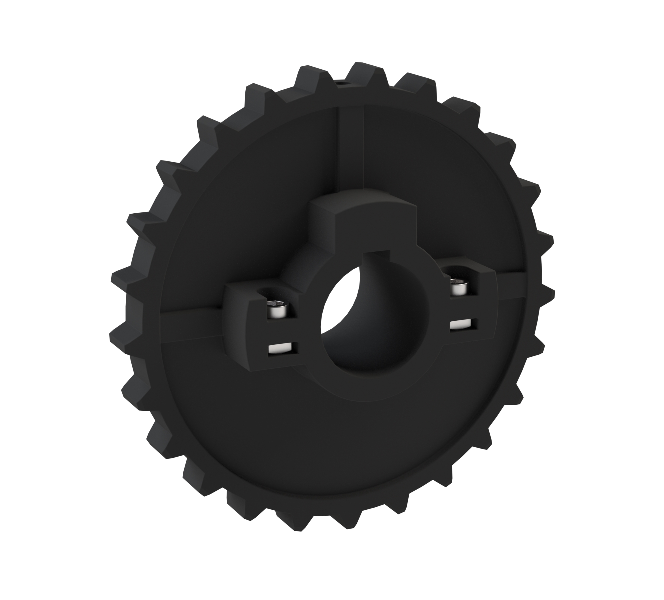 Rexnord 5700 Series Split Molded Nylon Sprocket with 25 Teeth and 30mm Round Shaft-Ready Bore with Keyway