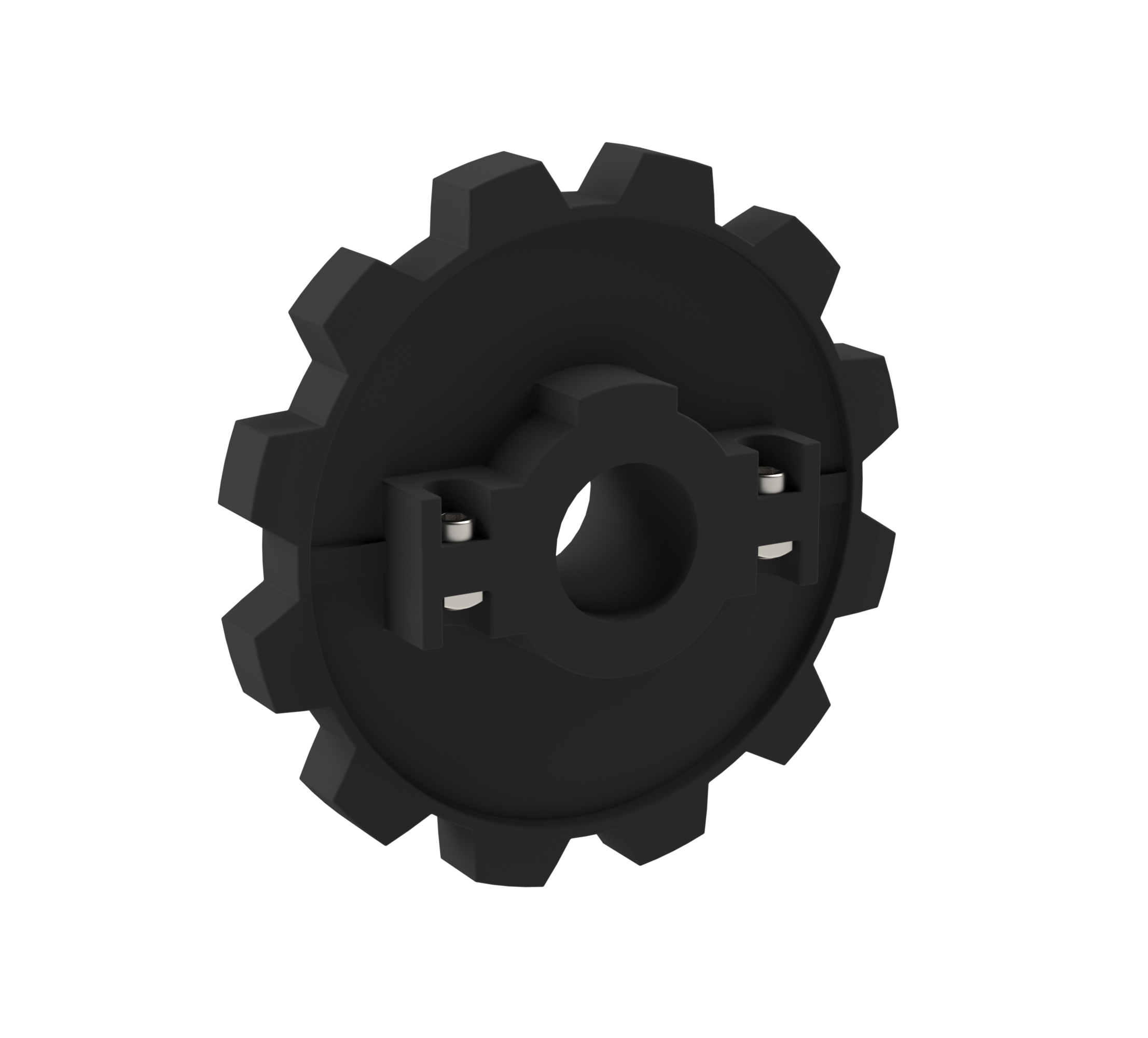 Rexnord 880 Series Split Molded Nylon Sprocket with 12 Teeth and 1in Round Idler Bore