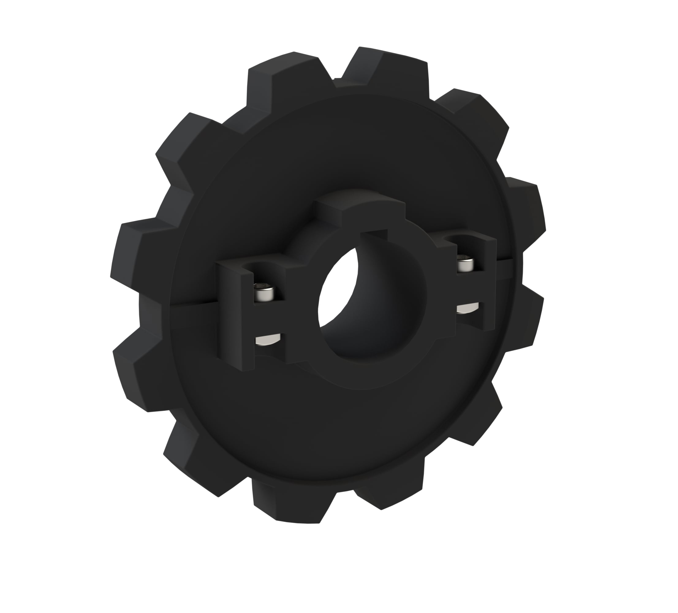 Rexnord 880 Series Split Molded Nylon Sprocket and a 12 Teeth with 1-1/4in Round Shaft-Ready Bore with Keyway & Setscrew