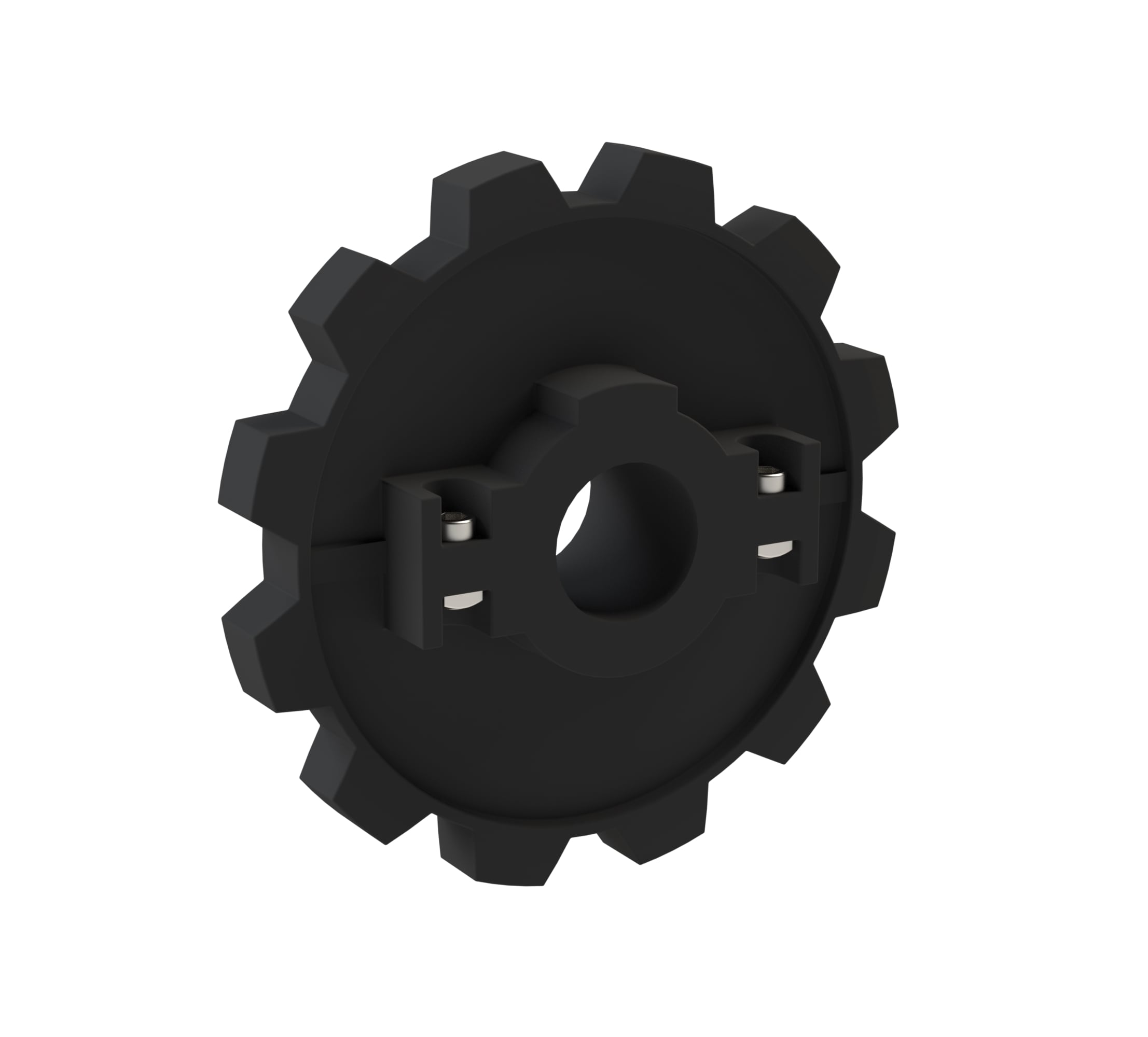 Rexnord 880 Series Split Molded Nylon Sprocket with 12 Teeth and 1-7/16in Round Idler Bore